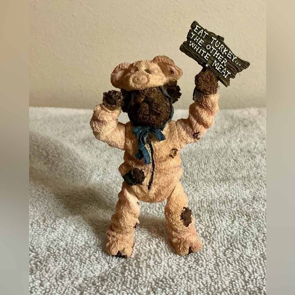 Boyds Bears Pigadilly Honeyglaze Don't Pig OutShoe Box Bears - Picture 1 of 8